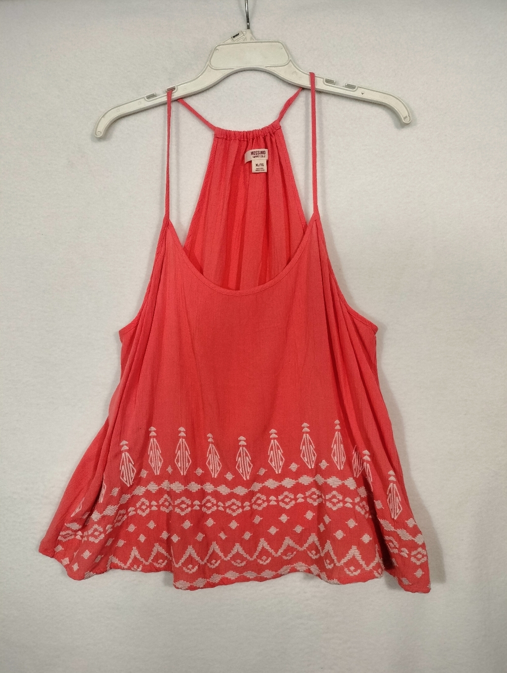 Mossimo Supply Co. Coral Swing Tank with White Geo Hem